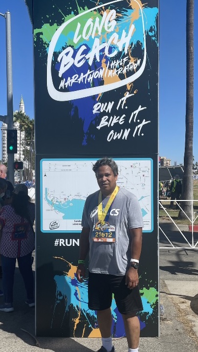 David Ugale running a marathon